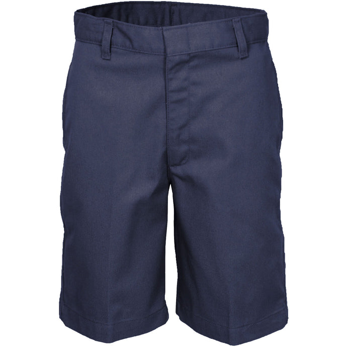 Boys Navy Twill Flat Front Shorts Grades PS-9