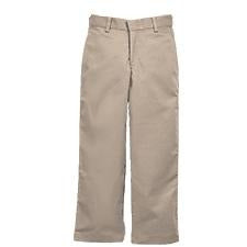 Boys Khaki Flat Front Twill Pants Grades K-8