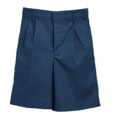 Boys Navy Twill Pleated Shorts Grades TK-8