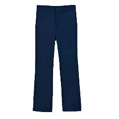 Navy Performance Flat Front Pants