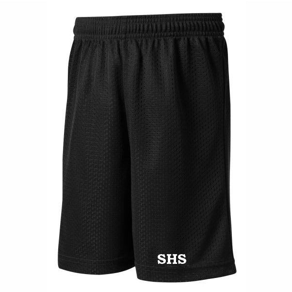 Black PE Mesh Short w/ Sacred Heart Heatseal Logo Grades 6-8 – Norman's ...