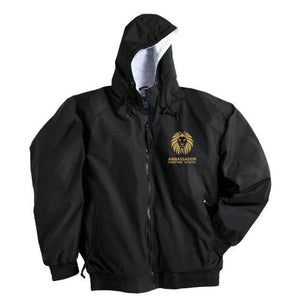 Nylon Hooded Jacket w/Ambassador Christian School Embroidered Logo Grades 6-12