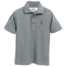 Load image into Gallery viewer, Knit Unisex Polo w/ St. Anthony Parish School logo Grades TK-8
