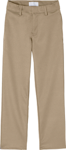 Boys Khaki Twill Flat Front Pants