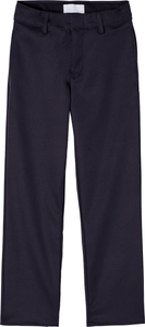 Navy Performance Flat Front Pants