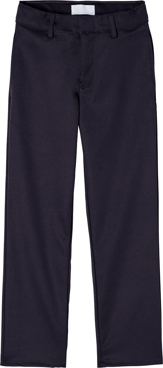 Navy Performance Flat Front Pants