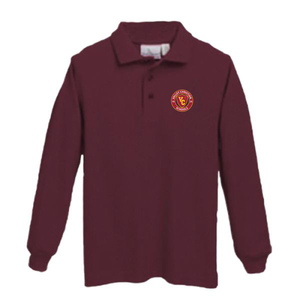 Basic Long Sleeve Knit Polo w/ Valley Christian Cerritos Fiberlok Logo