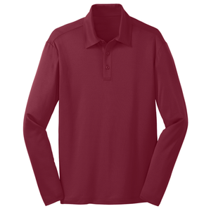 Basic Long Sleeve Knit Polo w/ Carlthorp Fiberlok Logo