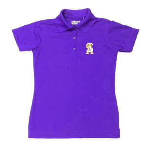 Girls Fitted Dri Fit Polo w/ St. Anthony Parish School logo Grades TK-8