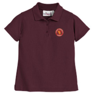 Girls Fitted Knit Polo w/Valley Christian Cerritos Fiberlock Logo