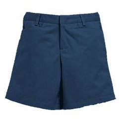 Girls Navy Twill Flat Front Shorts Grades K-8