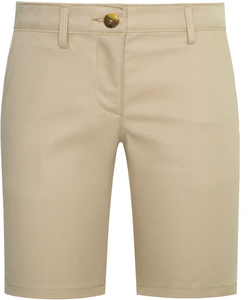 Girls Khaki Twill Flat Front Shorts Grades TK-12