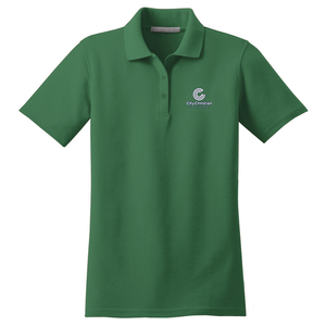 Girls Fitted Knit Polo w/ City Christian Fiberlok Logo