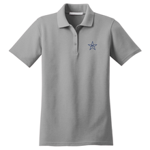 Load image into Gallery viewer, Girls Fitted Knit Polo w/Mary Star Elementary logo
