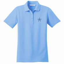 Load image into Gallery viewer, Girls Fitted Knit Polo w/Mary Star Elementary logo
