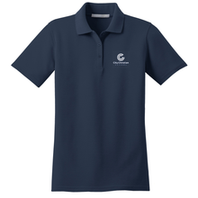 Load image into Gallery viewer, Girls Fitted Knit Polo w/ City Christian Fiberlok Logo
