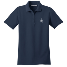 Load image into Gallery viewer, Girls Fitted Knit Polo w/Mary Star Elementary logo
