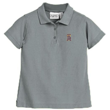 Load image into Gallery viewer, Girls Fitted Knit Polo w/ St. Anthony Parish School logo Grades TK-8
