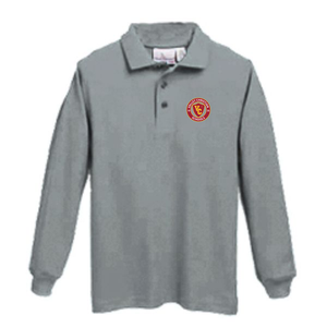 Basic Long Sleeve Knit Polo w/ Valley Christian Cerritos Fiberlok Logo