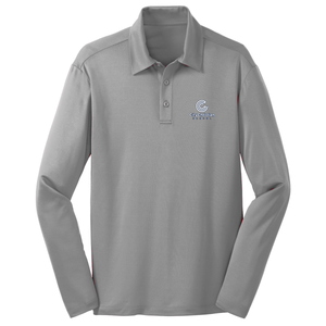 Basic Long Sleeve Knit Polo w/ City Christian Fiberlok Logo