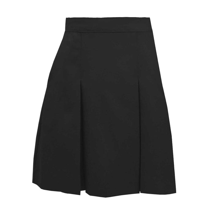 Girls 2 Pleat Black Skirt Grades 7-12