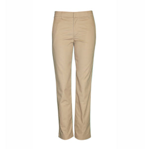 Girls Khaki Flat Front Twill Pants Grades K-8