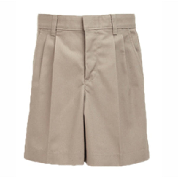 Boys Khaki Twill Pleated Shorts Grades TK-8