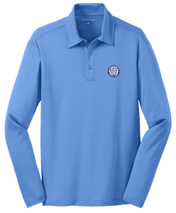 Basic Long Sleeve Knit Polo w/ St. Bede School Fiberlok Logo