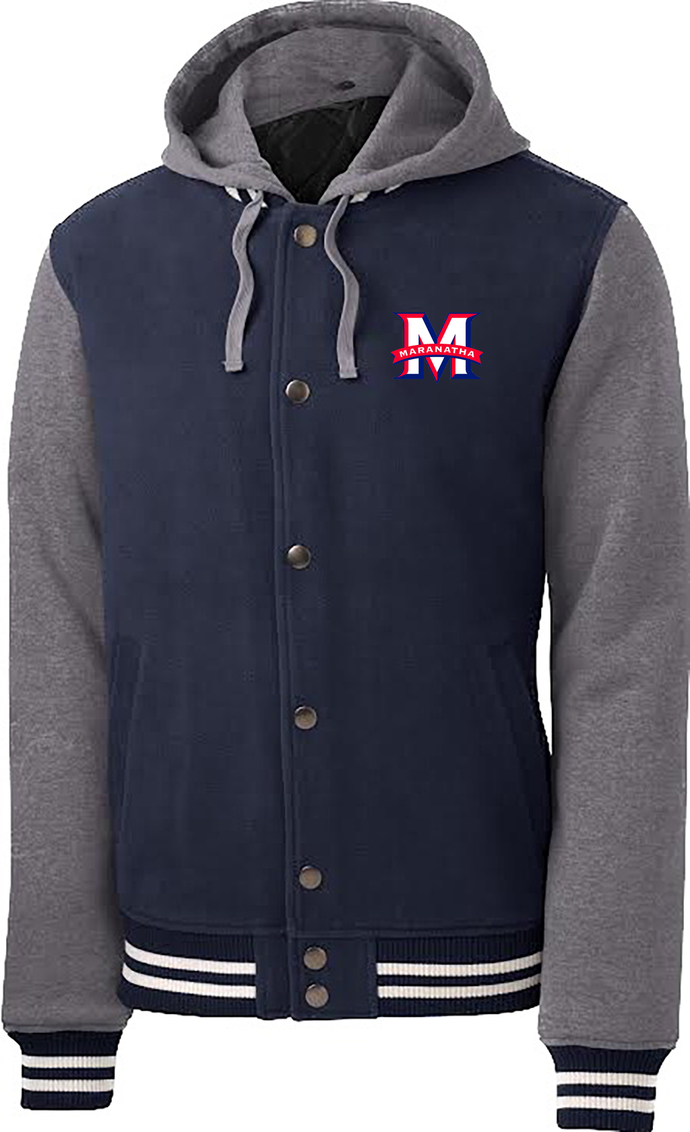 Hooded Letterman Jacket w/ Maranatha Fiberlok Logo