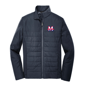 Navy Light Weight Puffy Jacket w/ Maranatha Fiberlok Logo