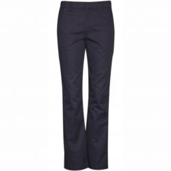 Girls Navy Twill Flat Front Pants Grades 9-12