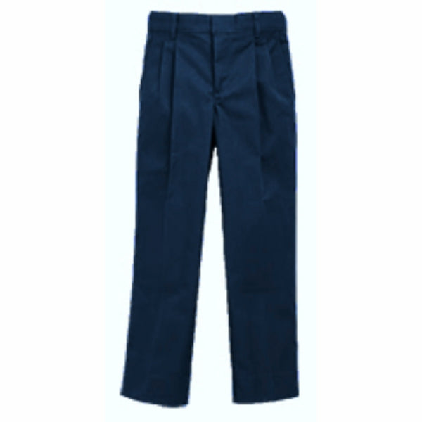 Boys Navy Twill Pleated Pants Grades TK-8