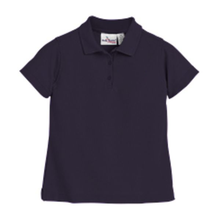 Load image into Gallery viewer, Girls Fitted Knit Polo w/St. Irenaeus Heatseal Logo
