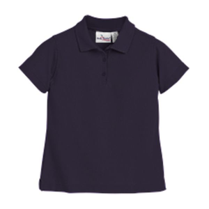 Girls Fitted Knit Polo w/St. Irenaeus Heatseal Logo