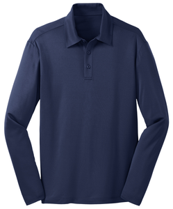 Basic Long Sleeve Knit Polo w/ Carlthorp Fiberlok Logo