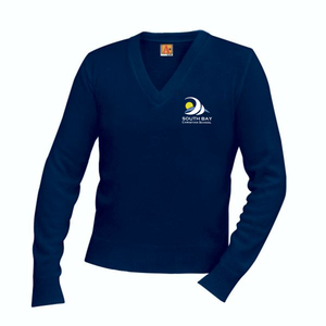 V-Neck Sweater w/ South Bay Christian School logo