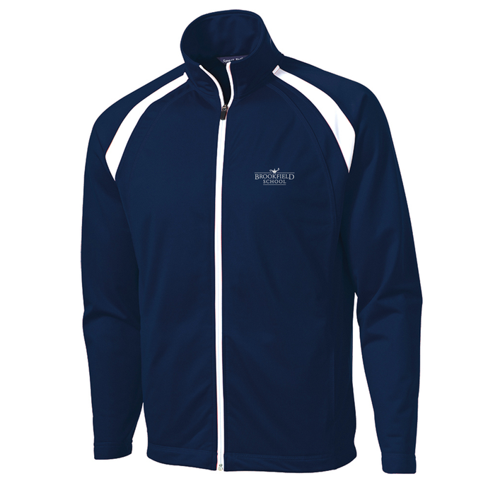 Navy Track Jacket w/Brookfield Embroidered Logo