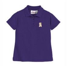 Load image into Gallery viewer, Girls Fitted Knit Polo w/ St. Anthony Parish School logo Grades TK-8
