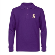 Load image into Gallery viewer, Long Sleeve Knit Polo w/ St. Anthony Parish School logo Grades Tk-8
