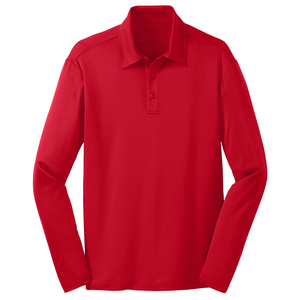 Basic Long Sleeve Knit Polo w/ Carlthorp Fiberlok Logo