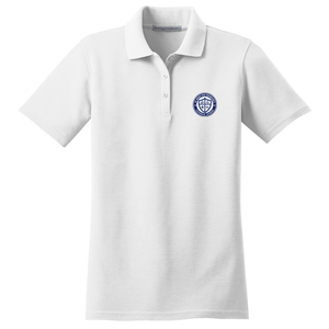 Girls Fitted Knit Polo w/St. Bede Fiberlok Logo