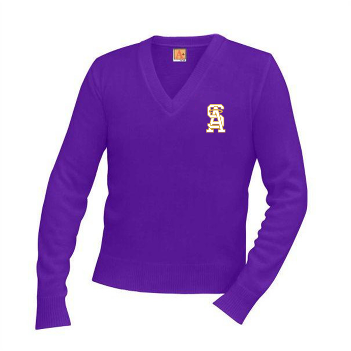 V-Neck Sweater w/ St. Anthony Parish School logo