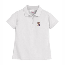 Load image into Gallery viewer, Girls Fitted Knit Polo w/ St. Anthony Parish School logo Grades TK-8
