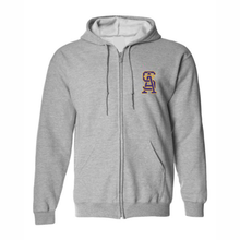 Load image into Gallery viewer, Zip Hood Sweatshirt w/ St. Anthony heatseal logo Grades TK-8
