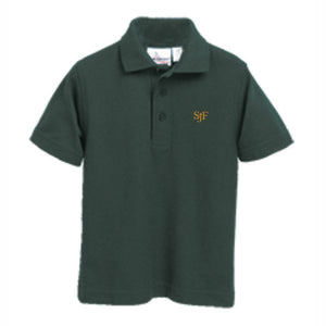 Basic Knit Polo w/ St. John Fisher Embroidered Logo Grades TK-8