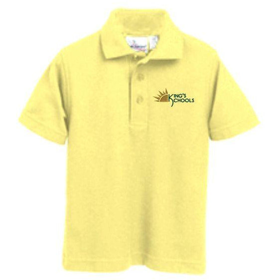 Basic Knit Yellow Polo w/ Kings Embroidered Logo Grades K-5