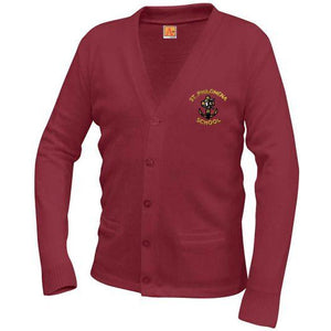 Cardigan Sweater w/ St. Philomena Embroidered Logo Grades TK-8