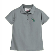 Load image into Gallery viewer, Girls Fitted Knit Polo w/ Christ Lutheran Embroidered Logo Grades K-8
