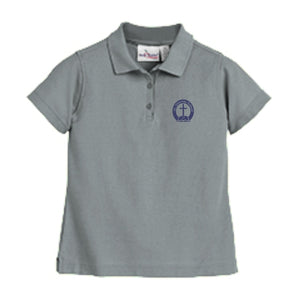 Girls Fitted Knit Polo W/ St. Aloysius Logo Grades K-8