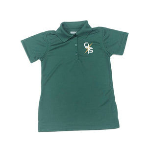 Girls Fitted Dri Fit Polo w/ Christ Lutheran Embroidered Logo Grades K-8